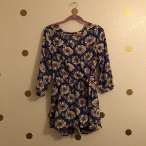 One clothing 3/4 sleeve lined romper